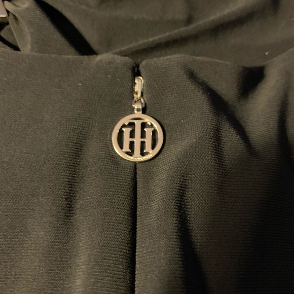 Tommy Hilfiger Ruched Waist Puffed Sleeve Midi Dress - Picture 8 of 14